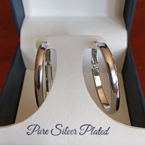 Pure Silver Plated Hoops